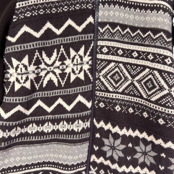 Lauren Ralph Lauren Cardigan Sweater Jacket Nordic Full Zip Pockets Wool Blend - Picture 10 of 14